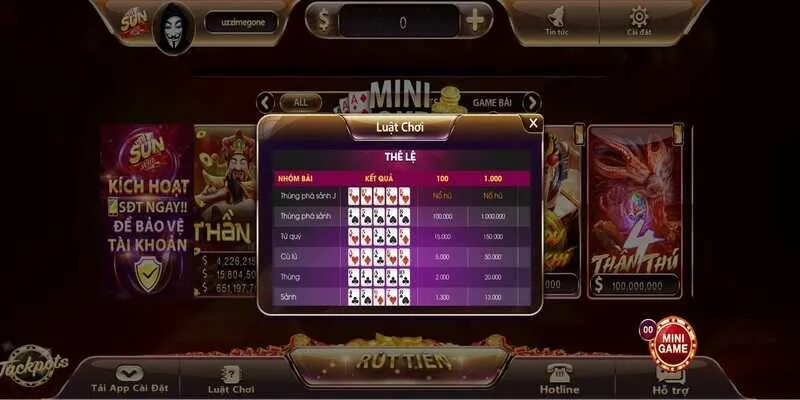 Mini Poker Sunwin – Tựa game bài quay hấp dẫn hàng đầu